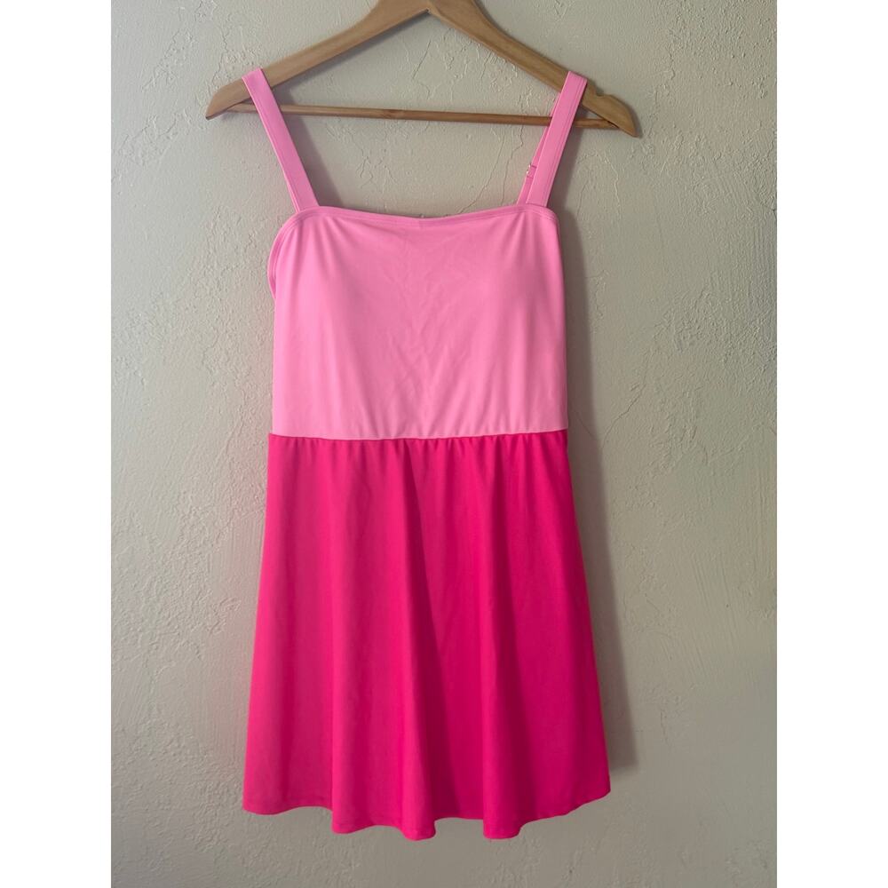 Womens Tennis Dress Built In Shorts Pocket Mesh Athletic L Pickleball